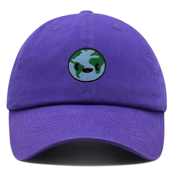 Happy Earth Premium Dad Hat Embroidered Baseball Cap Earth Environment