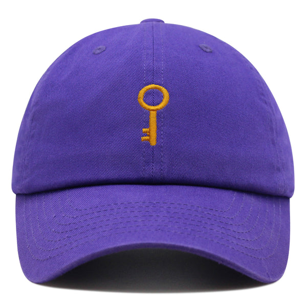 Golden Key Premium Dad Hat Embroidered Baseball Cap Key Door