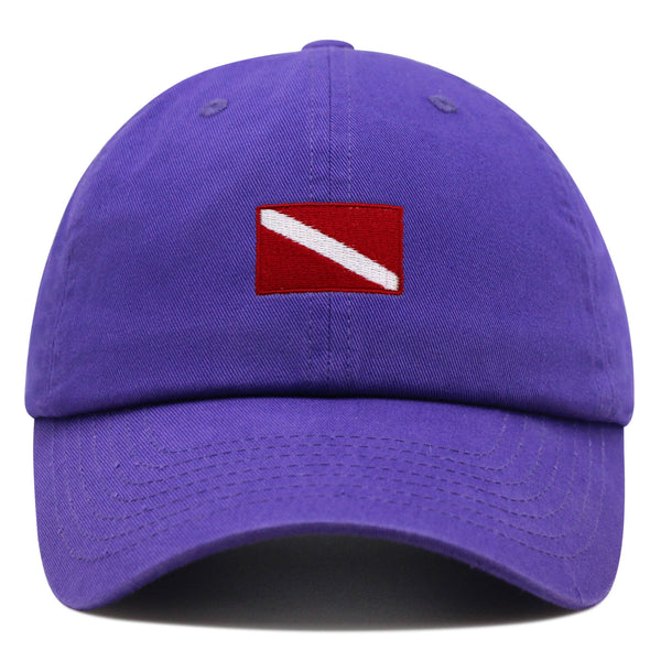 Diving Flag Premium Dad Hat Embroidered Baseball Cap Flag Symbol