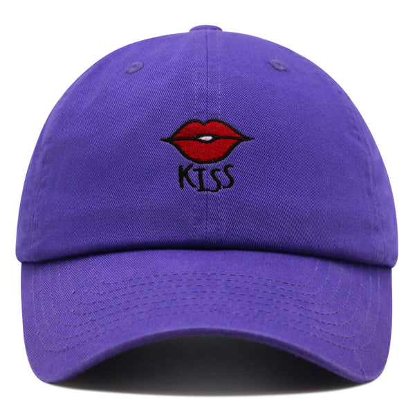 Kiss Lips Premium Dad Hat Embroidered Baseball Cap Love Red