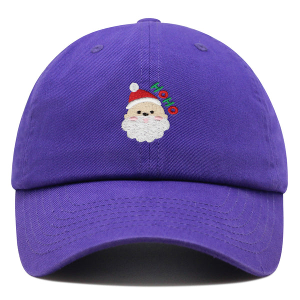 Santa Claus Face Premium Dad Hat Embroidered Baseball Cap Christmas Gift