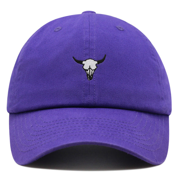 Bull Skull  Premium Dad Hat Embroidered Baseball Cap Cowboy