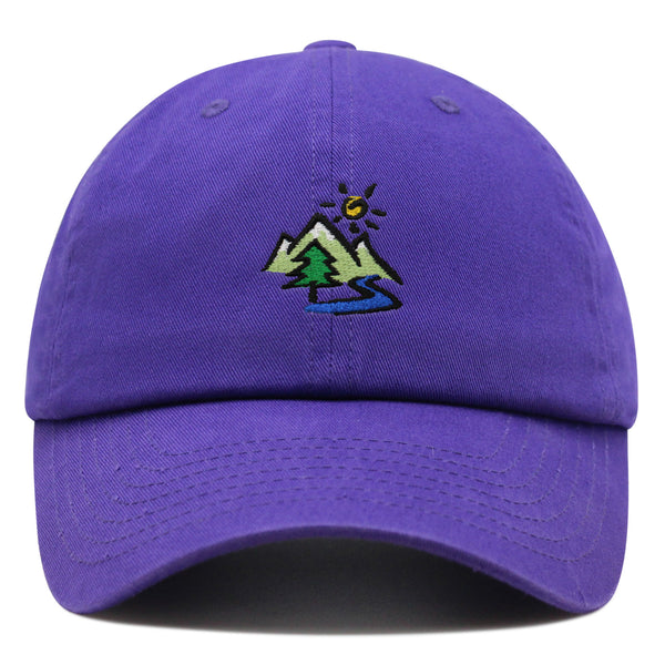 Mountain Premium Dad Hat Embroidered Baseball Cap Image