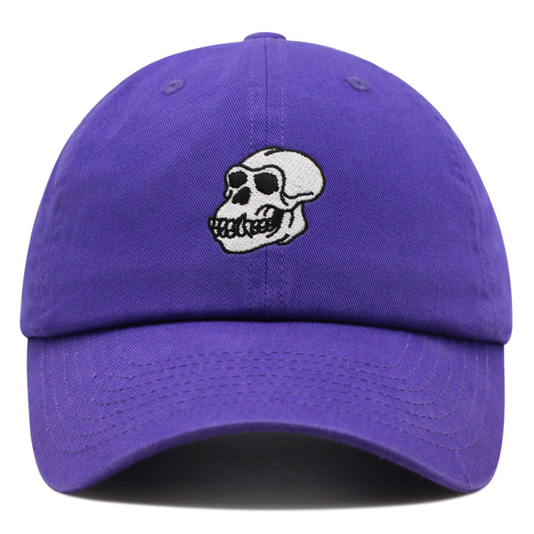 Gorilla Skull Premium Dad Hat Embroidered Baseball Cap Skelton