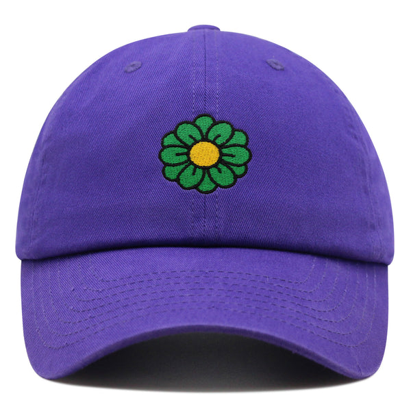 Flower Premium Dad Hat Embroidered Baseball Cap Cute Blue