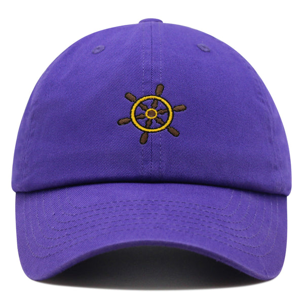 Ship Wheel Premium Dad Hat Embroidered Baseball Cap Boat