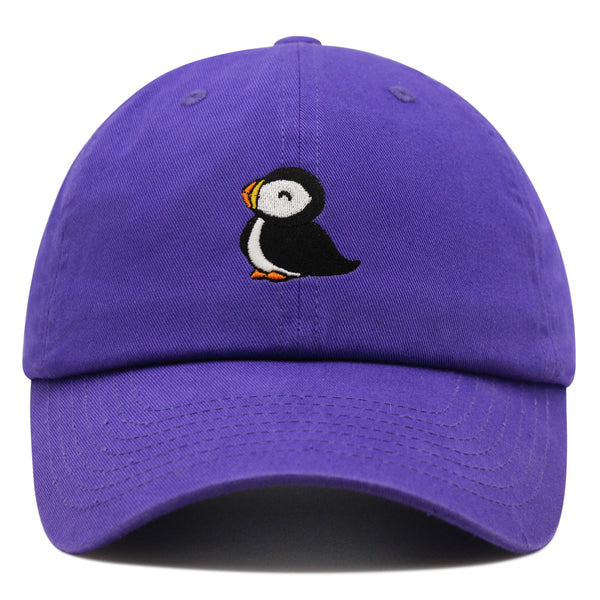 Puffin Premium Dad Hat Embroidered Baseball Cap Cute Bird