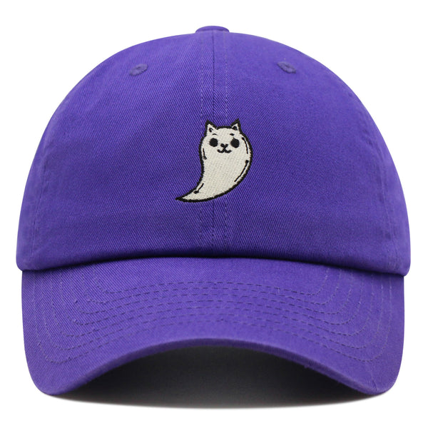 Ghost Cat  Premium Dad Hat Embroidered Baseball Cap Cute