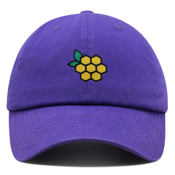 Honeycomb Premium Dad Hat Embroidered Baseball Cap Honey Logo