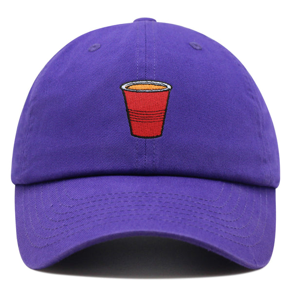Red Beer Cup Premium Dad Hat Embroidered Baseball Cap Ping Pong Cup