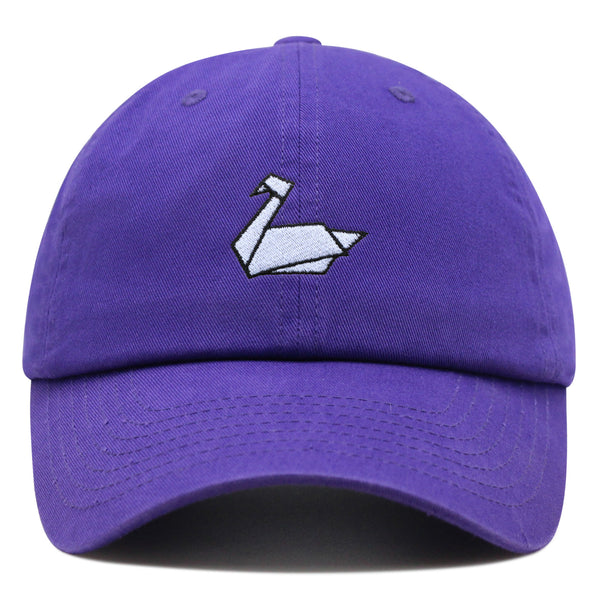 Paper Swan Premium Dad Hat Embroidered Baseball Cap Origami