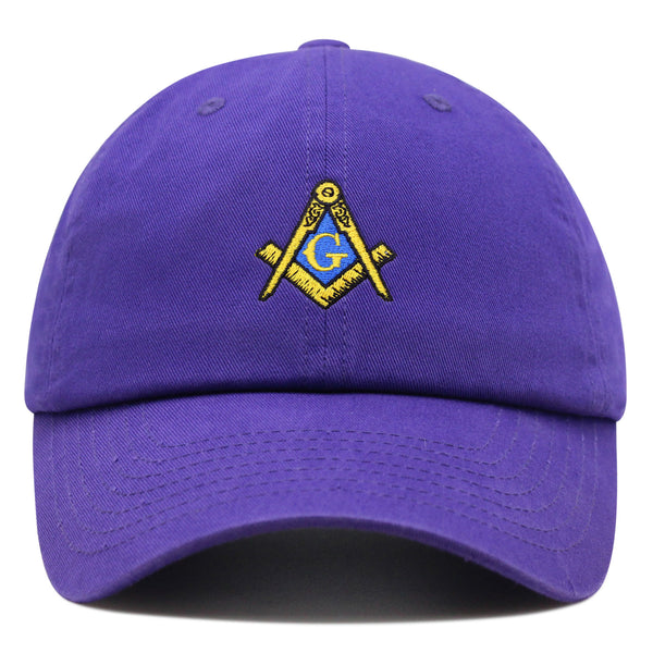 Masonic Symbol Premium Dad Hat Embroidered Cotton Baseball Cap Freemason