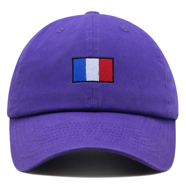 France Flag Premium Dad Hat Embroidered Cotton Baseball Cap Soccer