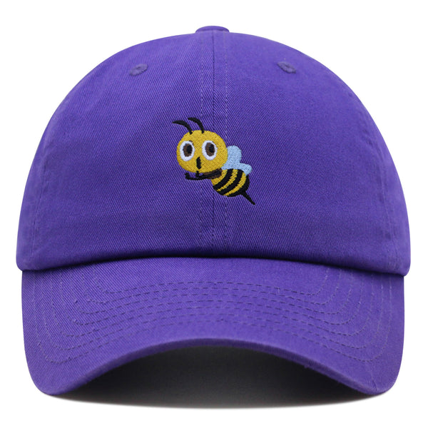 Flying Bee Premium Dad Hat Embroidered Cotton Baseball Cap Cute Bee