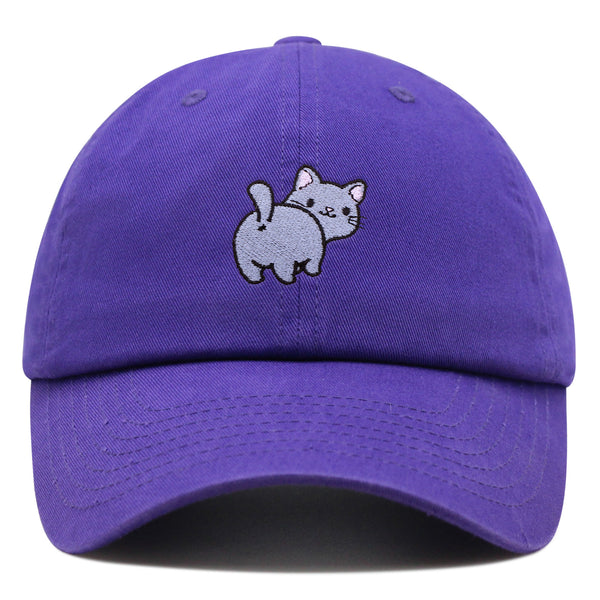 Cute Cat Butt Premium Dad Hat Embroidered Cotton Baseball Cap Ass