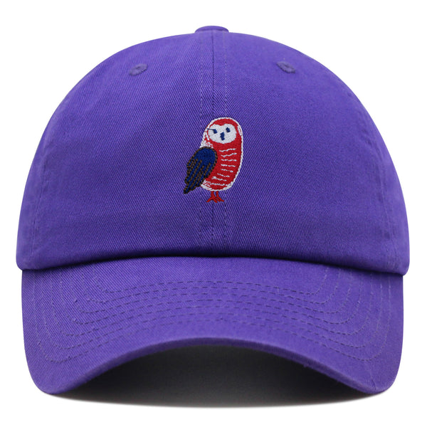 American Owl Premium Dad Hat Embroidered Cotton Baseball Cap Cute Bird