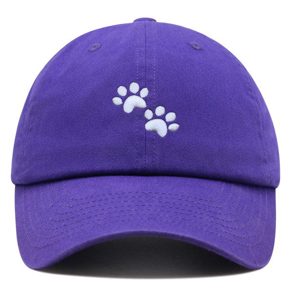 Dog Paw Premium Dad Hat Embroidered Cotton Baseball Cap Puppy Paws