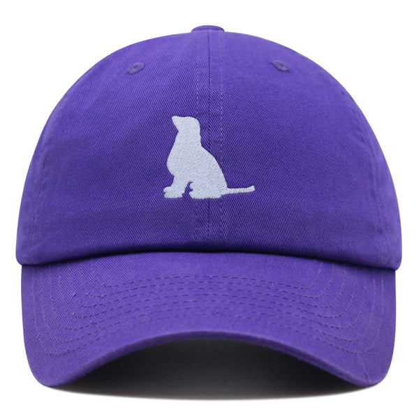 Golden Retriever Silhouette Premium Dad Hat Embroidered Cotton Baseball Cap Outline