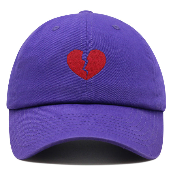 Broken Heart Premium Dad Hat Embroidered Cotton Baseball Cap Symbol Logo