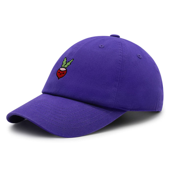 Radish Premium Dad Hat Embroidered Baseball Cap Vegan Vegetable Farmer