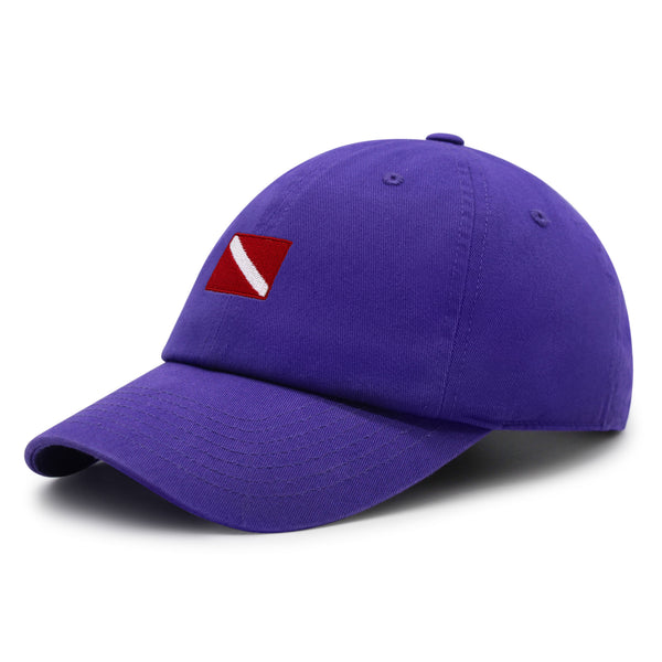 Diving Flag Premium Dad Hat Embroidered Baseball Cap Flag Symbol