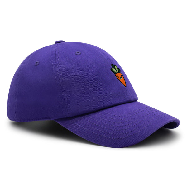 Smiling Carrot Premium Dad Hat Embroidered Baseball Cap Vegetable Vegan