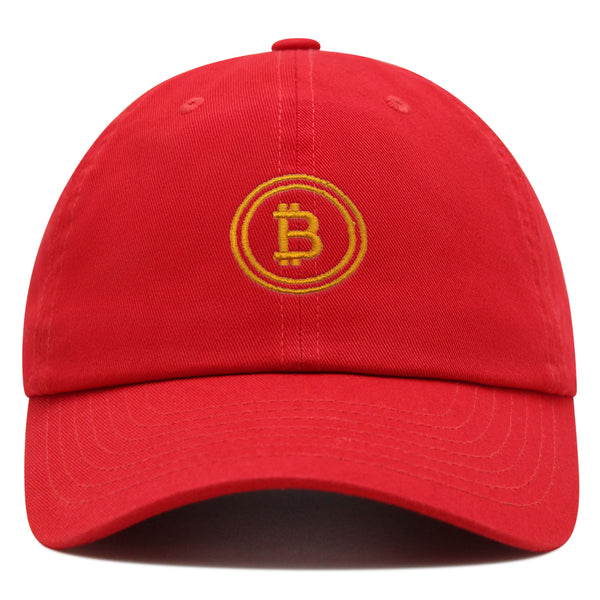 Bitcoin Premium Dad Hat Embroidered Baseball Cap Cryptocurrency