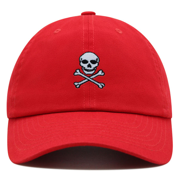 Pirate Skull Premium Dad Hat Embroidered Baseball Cap Scary Grunge