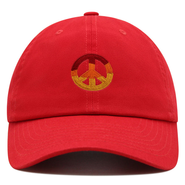 Peace Symbol Premium Dad Hat Embroidered Baseball Cap Hippie Logo