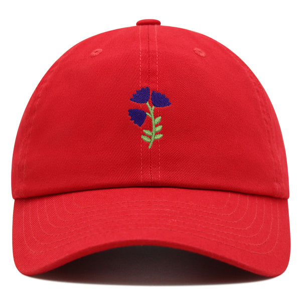 Purple flower Premium Dad Hat Embroidered Baseball Cap Purple Floral