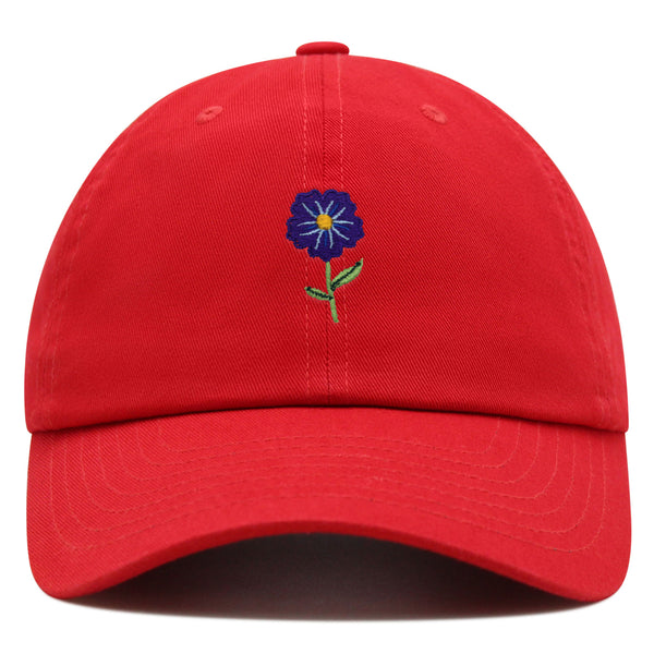 Flower Premium Dad Hat Embroidered Baseball Cap Floral Purple