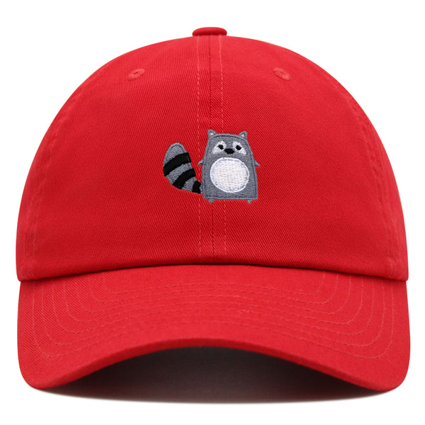 Racoon Premium Dad Hat Embroidered Baseball Cap Cute Zoo