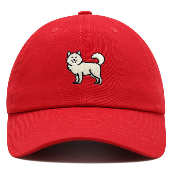 Samoyed Premium Dad Hat Embroidered Baseball Cap Dog Puppy