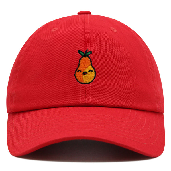 Pear Premium Dad Hat Embroidered Baseball Cap Fruit Vegan Foodie