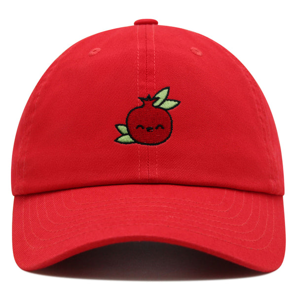 Pomegranate Premium Dad Hat Embroidered Baseball Cap Vegan Fruit Garnet