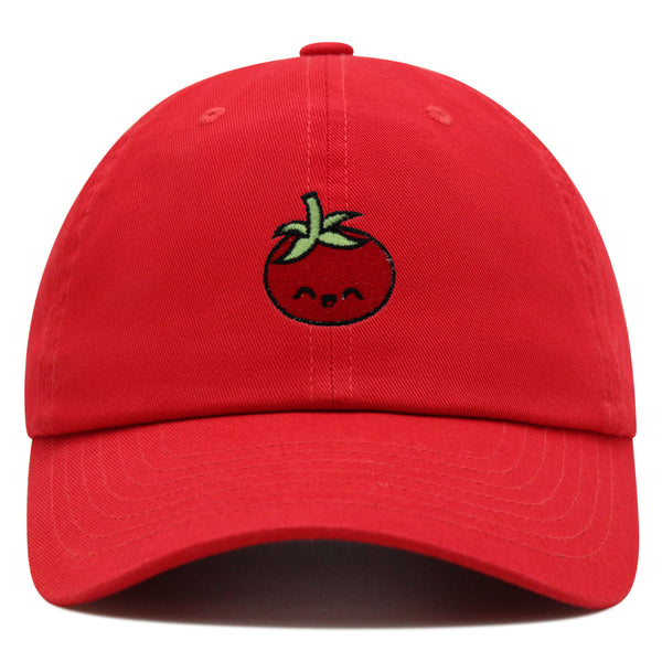 Tomato Premium Dad Hat Embroidered Baseball Cap Vegetable Vegan