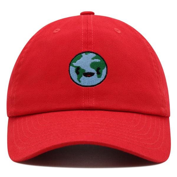 Happy Earth Premium Dad Hat Embroidered Baseball Cap Earth Environment