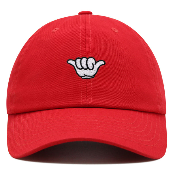 Shaka Cartoon Premium Dad Hat Embroidered Baseball Cap Surfing San Diego