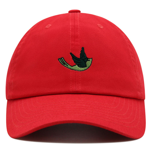 Green Bird Premium Dad Hat Embroidered Baseball Cap Nature Animal