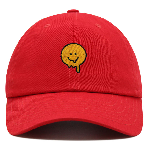 Melted Smile Premium Dad Hat Embroidered Baseball Cap Sad Face