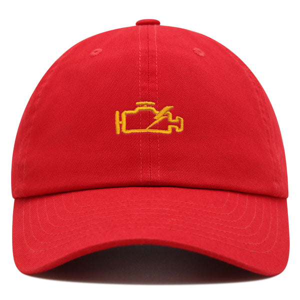 Check Engine Light Premium Dad Hat Embroidered Baseball Cap Car Racer