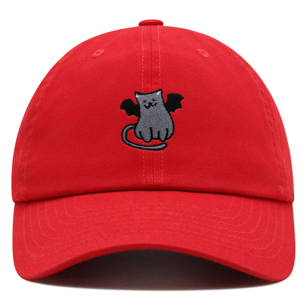 Bat-cat Premium Dad Hat Embroidered Baseball Cap Cat Kitty