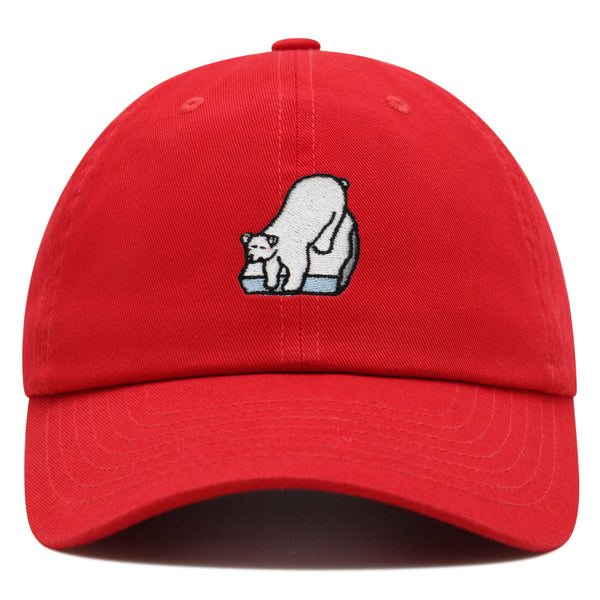 Polar Bear Premium Dad Hat Embroidered Baseball Cap Coke Soda