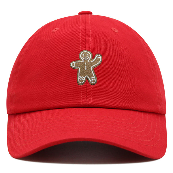 Gingerbread Man Premium Dad Hat Embroidered Baseball Cap Holiday Cookie