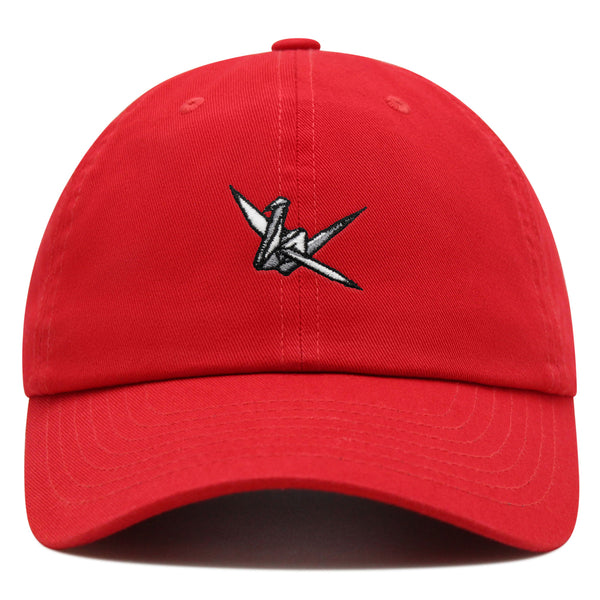 Origami Crane Premium Dad Hat Embroidered Baseball Cap Paper Swan