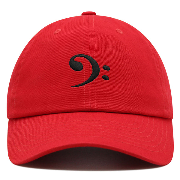 Bass Clef Premium Dad Hat Embroidered Baseball Cap Music Symbol