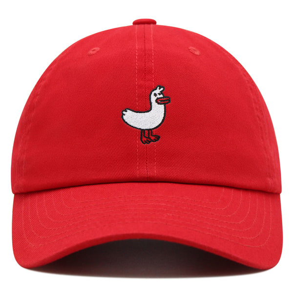 White Goose Premium Dad Hat Embroidered Baseball Cap Cute Swan