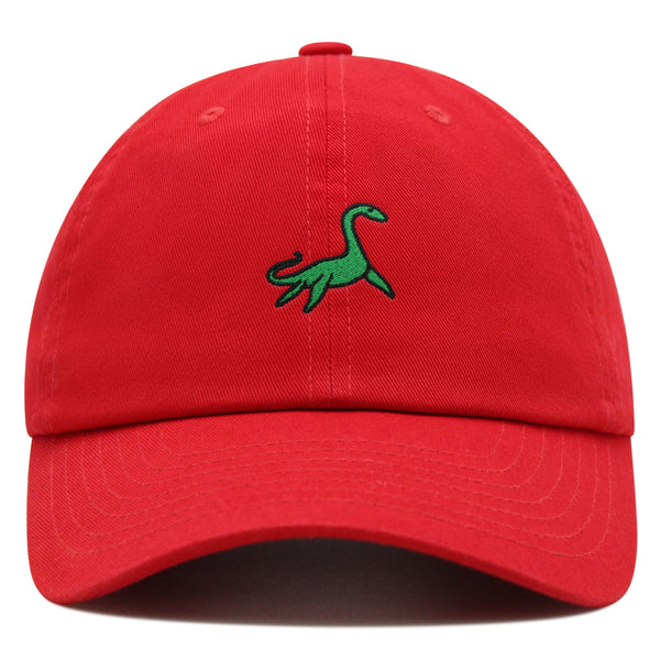 Elasmosaurus Dinosaur  Premium Dad Hat Embroidered Baseball Cap Green