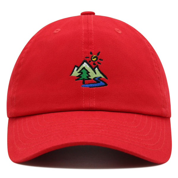 Mountain Premium Dad Hat Embroidered Baseball Cap Image