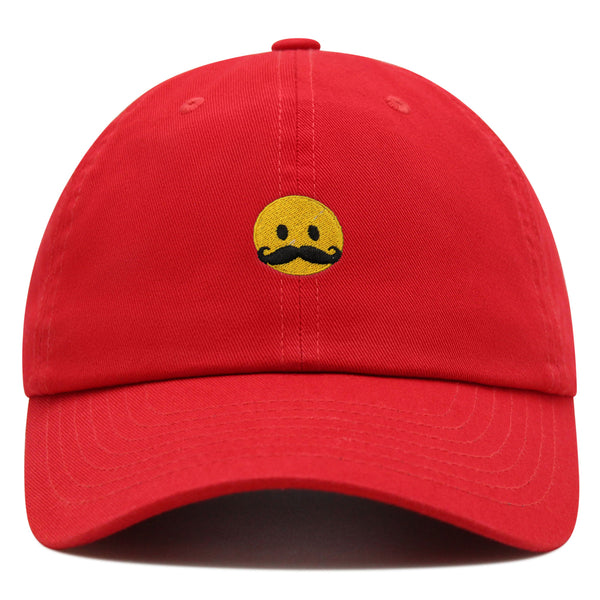 Mustache Emoji Premium Dad Hat Embroidered Baseball Cap Funny